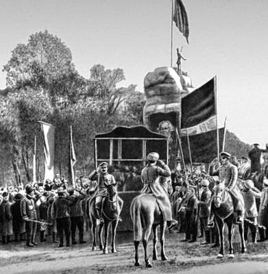 1917 Tashkent Торжественный митинг в Ташкенте в честь установления Советской власти. 1917.