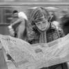 1980 Ташкент Метро на Остановке за Чтением Газеты