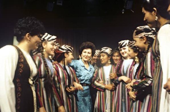 1991 Ташкент Диктор Телевидения Рано Джураевас Участниками Художественной Самодеятельности
