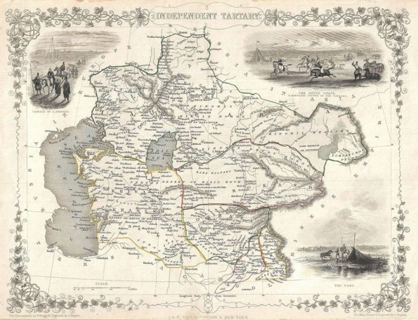 1851 British Map of Central Asia