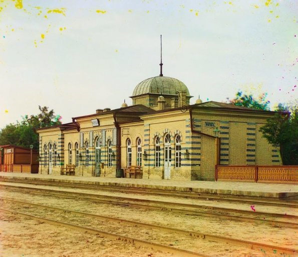 1911 Чарджоу Фарап Железнодорожная Станция Фото Прокудина-Горского