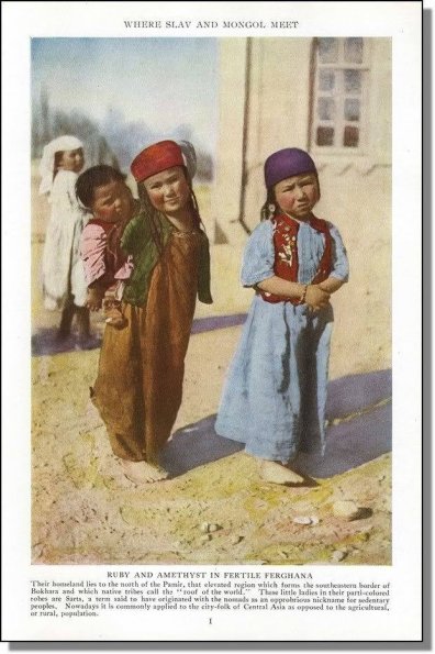 1919 Открытка Там Где Встречаются Славы и Монголы Рубин и Аметист