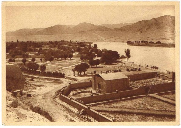 1927 Ходжент Вид на Кинотеатр и Сырдарью