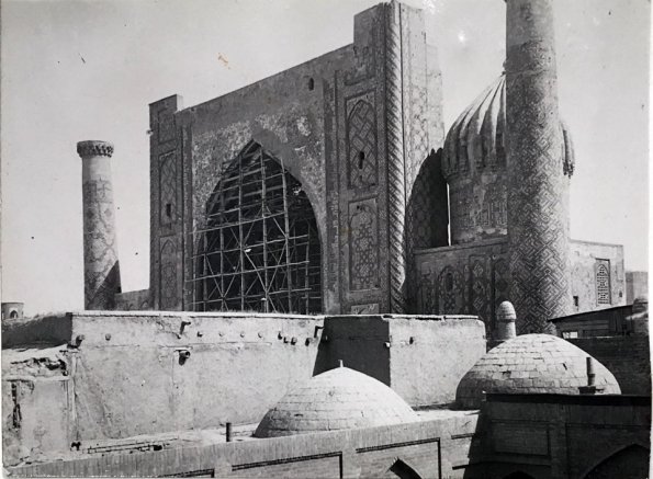 1931 Самарканд Реставрация Медресе Шер-Дор Фото с Крыши Медресе Абу-Саид-Хана
