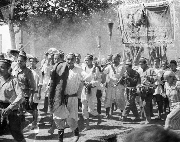 1939 Ферганская Долина Жители Возвращаются соо Строительства Большого Ферганского Канала