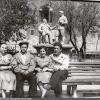 1950 Бухара Отдыхающие у Памятника Ленину и Сталину