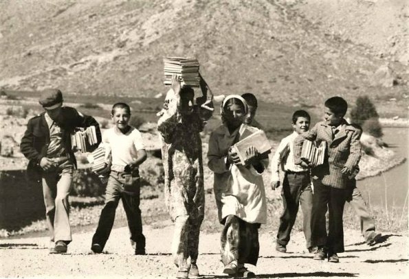 1972 Kids Getting Ready for School Tajikistan