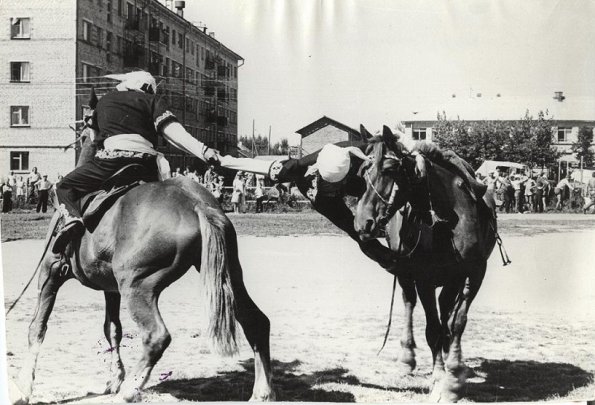 1972. Казахские джигиты. Спартакиада ССО им.Ю.Гагарина, г.Гагарин